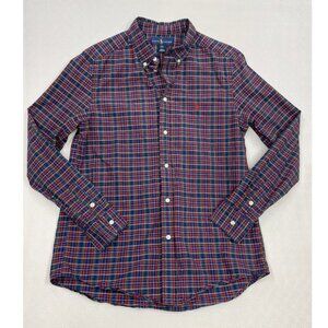 Polo Ralph Lauren Tartan Plaid Cotton Button Shirt Blue Red Green Boys XL 18-20
